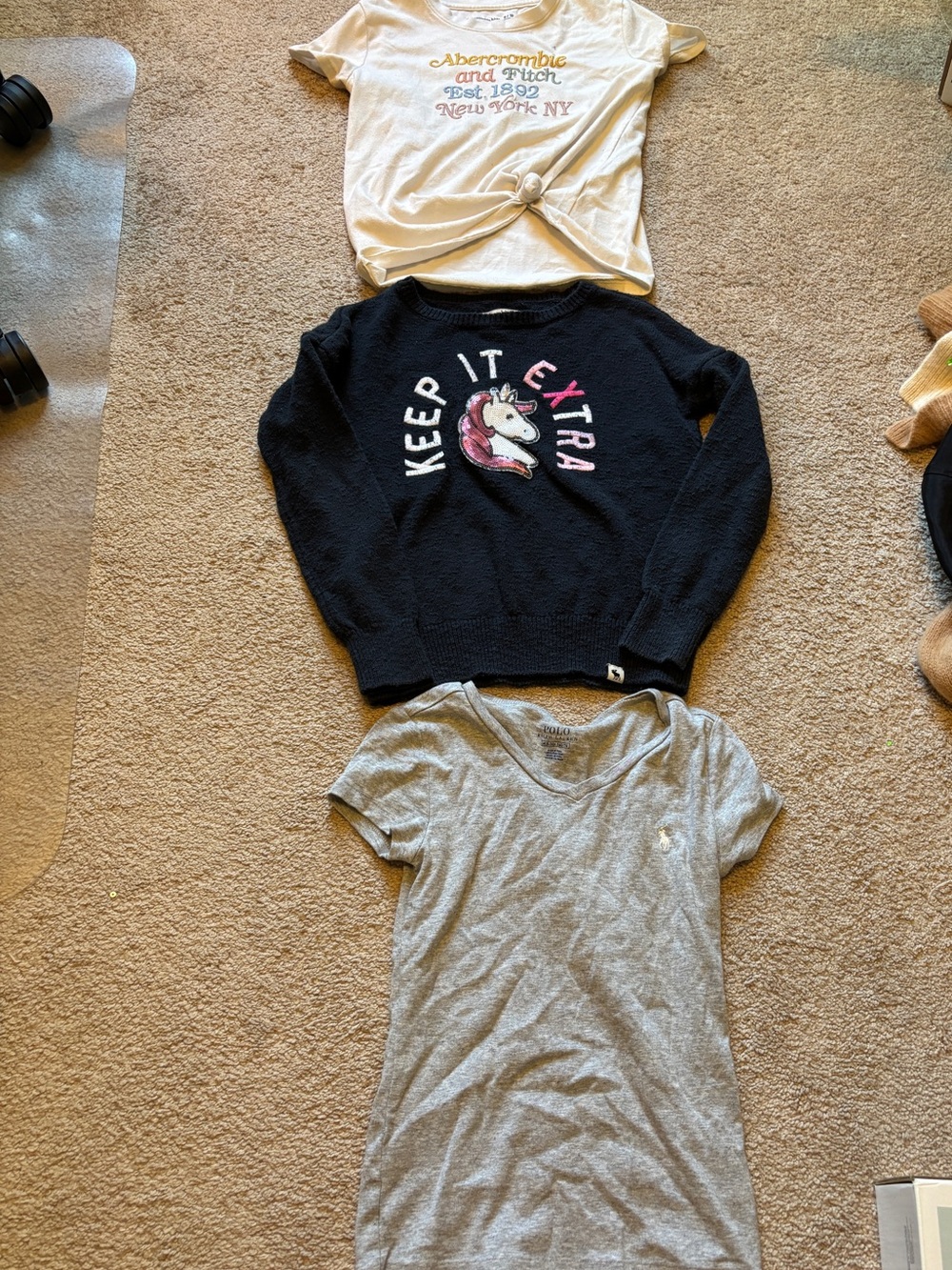Lot Abercrombie & Fitch and Ralph Lauren girls shirts 10/12
